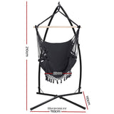 GARDEON HAMMOCK CHAIR WITH STEEL STAND HANGING OUTDOOR