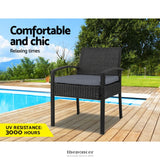 GARDEON OUTDOOR DINING CHAIRS PATIO FURNITURE RATTAN CHAIR