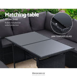 GARDEON OUTDOOR DINING SET SOFA LOUNGE SETTING CHAIRS TABLE