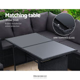 GARDEON OUTDOOR DINING SET SOFA LOUNGE SETTING CHAIRS TABLE