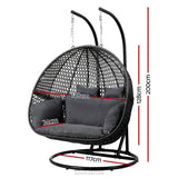GARDEON OUTDOOR EGG SWING CHAIR HANGING POD CHAIR WICKER
