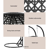 GARDEON OUTDOOR EGG SWING CHAIR HANGING POD CHAIR WICKER