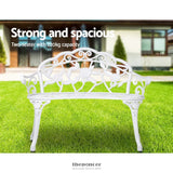 GARDEON OUTDOOR GARDEN BENCH SEAT 100CM CAST ALUMINIUM