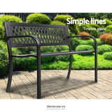 GARDEON OUTDOOR GARDEN BENCH SEAT STEEL OUTDOOR FURNITURE 2
