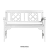 GARDEON OUTDOOR GARDEN BENCH WOODEN CHAIR 2 SEAT PATIO