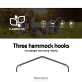 GARDEON OUTDOOR HAMMOCK CHAIR WITH STAND TASSEL HANGING