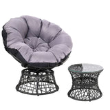 GARDEON OUTDOOR LOUNGE SETTING PAPASAN CHAIR WICKER TABLE