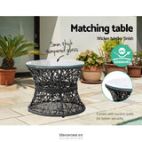GARDEON OUTDOOR LOUNGE SETTING PAPASAN CHAIR WICKER TABLE
