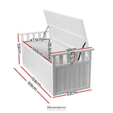 GARDEON OUTDOOR STORAGE BENCH BOX 129CM WOODEN GARDEN TOY
