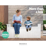 GARDEON OUTDOOR STORAGE BENCH BOX 129CM WOODEN GARDEN TOY
