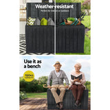 GARDEON OUTDOOR STORAGE BOX 220L LOCKABLE ORGANISER GARDEN