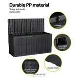 GARDEON OUTDOOR STORAGE BOX 220L LOCKABLE ORGANISER GARDEN