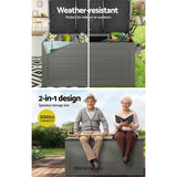 GARDEON OUTDOOR STORAGE BOX 680L CONTAINER LOCKABLE GARDEN