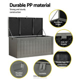 GARDEON OUTDOOR STORAGE BOX 830L CONTAINER LOCKABLE GARDEN