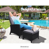 GARDEON RECLINER CHAIR SUN LOUNGE WICKER LOUNGER OUTDOOR