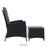 GARDEON RECLINER CHAIR SUN LOUNGE WICKER LOUNGER OUTDOOR