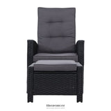 GARDEON RECLINER CHAIR SUN LOUNGE WICKER LOUNGER OUTDOOR
