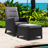 GARDEON RECLINER CHAIR SUN LOUNGE WICKER LOUNGER OUTDOOR