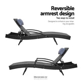 GARDEON SUN LOUNGE WICKER LOUNGER OUTDOOR FURNITURE BEACH