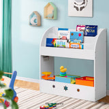 KEEZI 3 TIERS KIDS BOOKSHELF MAGAZINE SHELF ORGANISER