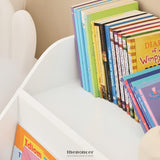KIDS STORAGE BOOKCASE 3 COMPARTMENTS WHITE