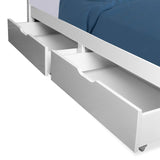KINGSTON SLUMBER 2X UNDER BED STORAGE DRAWERS WHITE PINE