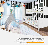 KINGSTON SLUMBER BUNK BED FRAME MODULAR SINGLE WHITE WOOD