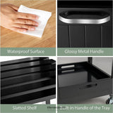 KITCHEN ISLAND CART WITH STORAGE DRAWERS SHELVES
