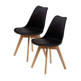 LA BELLA 2 SET BLUE RETRO DINING CAFE CHAIR PADDED SEAT