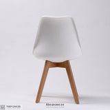 LA BELLA 2 SET WHITE RETRO DINING CAFE CHAIR PADDED SEAT
