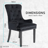LA BELLA 4 SET BLACK FRENCH PROVINCIAL DINING CHAIR RING