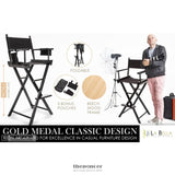LA BELLA BLACK FOLDING TALL CHAIR DARK HUMOR MOVIE DIRECTOR