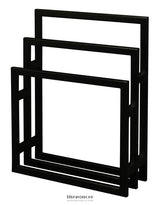 NOBU SOLID MAHOGANY TIMBER TOWEL STAND (BLACK)