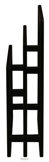 NOBU SOLID MAHOGANY TIMBER TOWEL STAND (BLACK)