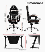 OVERDRIVE GAMING CHAIR DESK RACING SEAT SETUP PC COMBO
