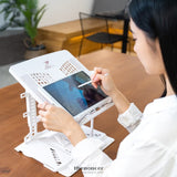 PELICAN STAND WHITE ADJUSTABLE LAPTOP HOLDER FOLDABLE