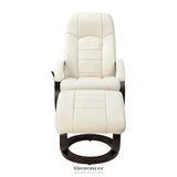 PU LEATHER DELUXE MASSAGE CHAIR RECLINER OTTOMAN LOUNGE