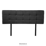 PU LEATHER DOUBLE BED DELUXE HEADBOARD BEDHEAD - BLACK