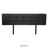 PU LEATHER KING BED DELUXE HEADBOARD BEDHEAD - BLACK