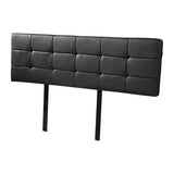 PU LEATHER KING BED DELUXE HEADBOARD BEDHEAD - BLACK