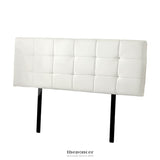 PU LEATHER KING BED DELUXE HEADBOARD BEDHEAD - WHITE