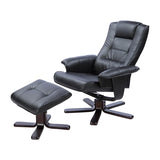 PU LEATHER MASSAGE CHAIR RECLINER OTTOMAN LOUNGE REMOTE
