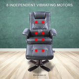 PU LEATHER MASSAGE CHAIR RECLINER OTTOMAN LOUNGE REMOTE
