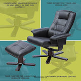 PU LEATHER MASSAGE CHAIR RECLINER OTTOMAN LOUNGE REMOTE