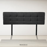 PU LEATHER QUEEN BED DELUXE HEADBOARD BEDHEAD - BLACK
