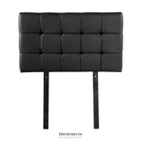 PU LEATHER SINGLE BED DELUXE HEADBOARD BEDHEAD - BLACK