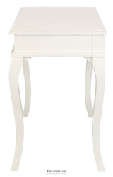 QUEEN ANN 1 DRAWER SOFA TABLE (WHITE)