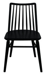 RIVIERA SOLID OAK DINING CHAIR - SET OF 2 (BLACK)