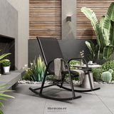 ROCKING CHAIR HIGH BACK ROCKER CHAIRS STEEL METAL TEXTILENE