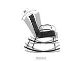 ROCKING CHAIR HIGH BACK ROCKER CHAIRS STEEL METAL TEXTILENE